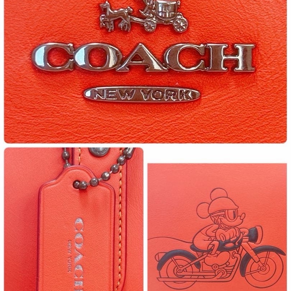 Coach x Disney Mickey Mouse City Zip Tote Red Leather Limited Edition F58957 - Picture 11 of 14